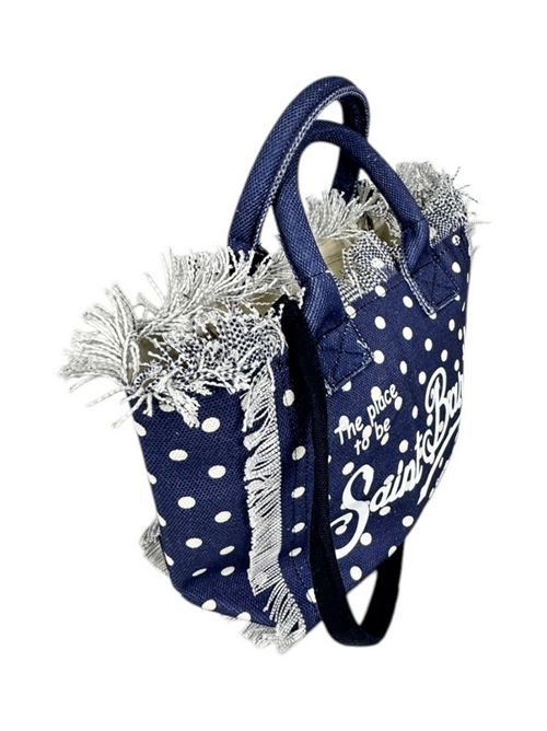 borsa donna colette a pois blu e bianco MC2 Saint Barth | COLETTE-REGULAR POIS61